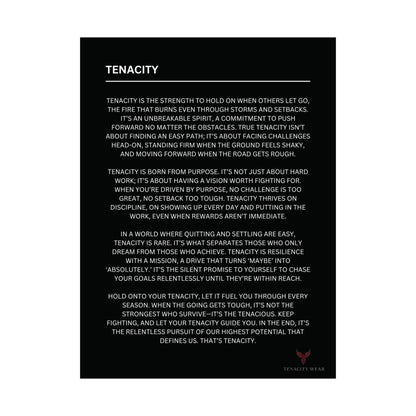 TENACITY SCRIPT (18″×24")