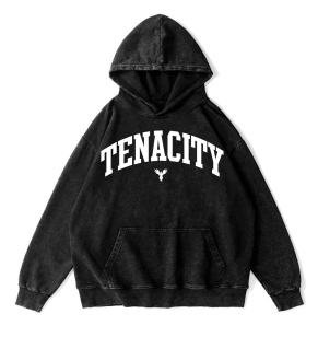 Tenacity Wear "Atlas Resilience" Acid-Washed Hoodie