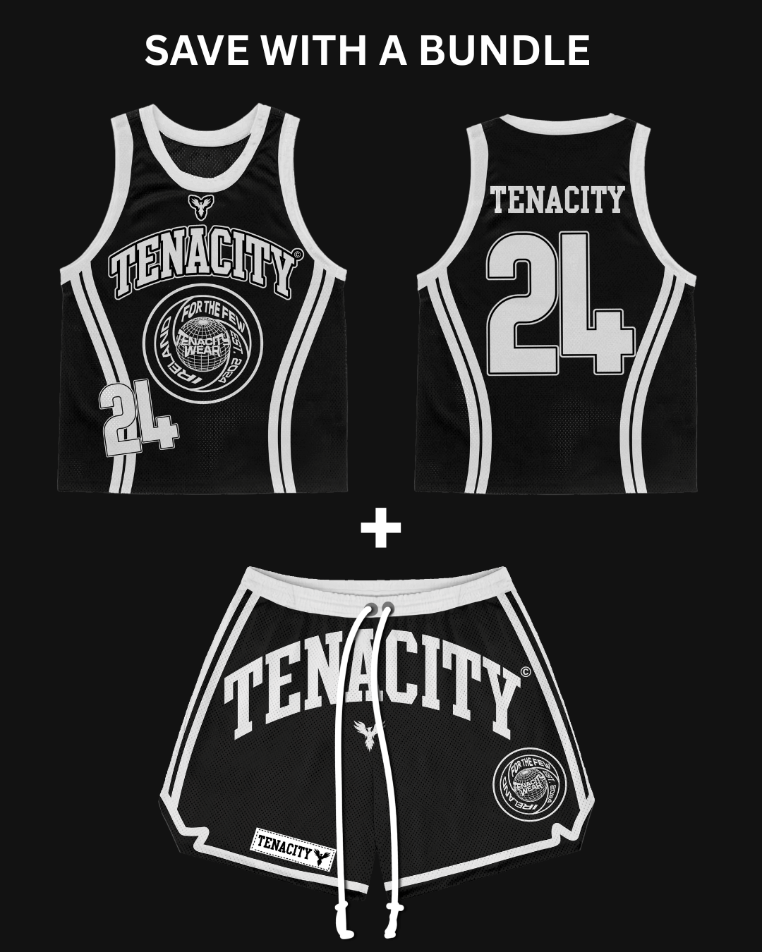 Basketball Jersey + Shorts Bundle (Black)